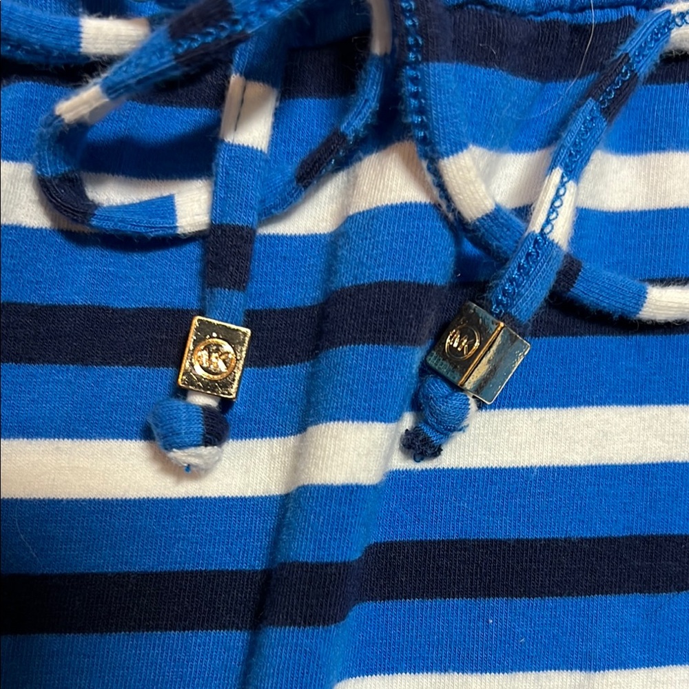 Michael Kors Blue and White Striped Mini Dress - Picture 7 of 14